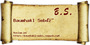 Baumhakl Sebő névjegykártya